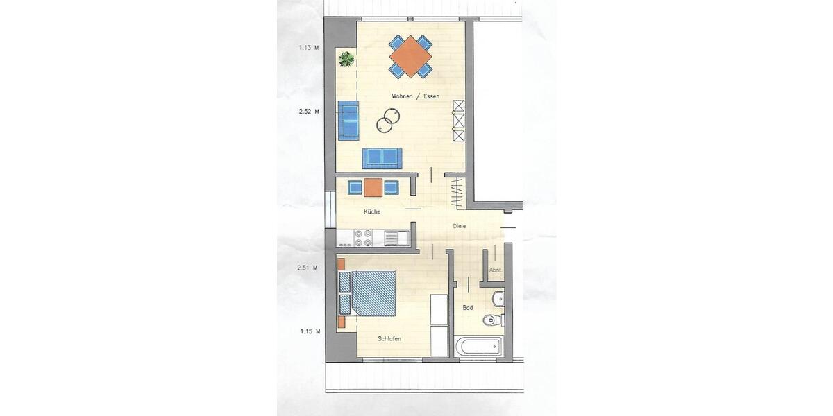 Dachgeschoßwohnung Münster Berg Fidel - 2 Zimmer, 53 m&sup2;, 925&euro; | Angebot:25994037