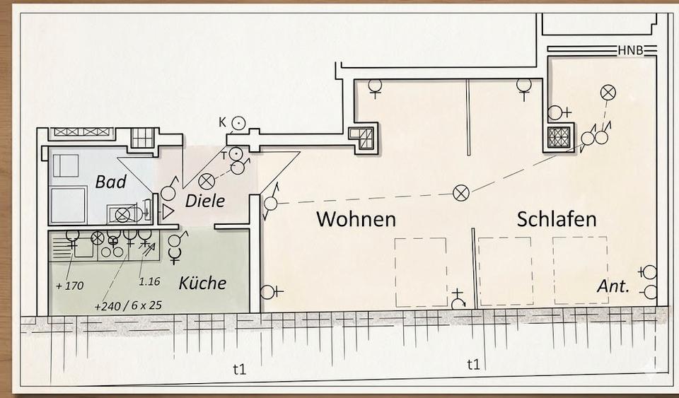Dachgeschoßwohnung Münster Erphoviertel - 2 Zimmer, 42 m&sup2;, 172.000&euro; | Angebot:26765840