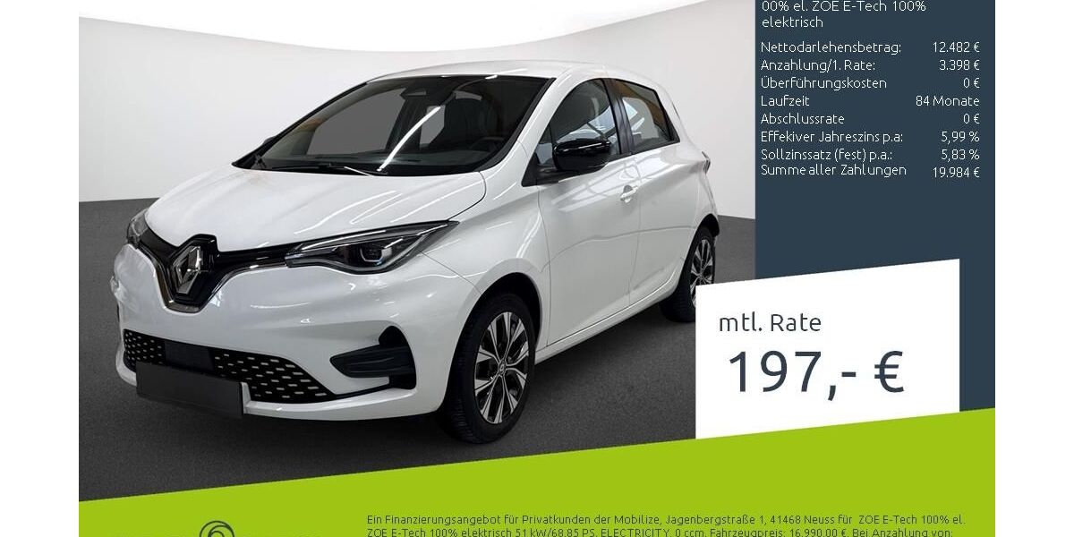 Renault ZOE 24.070 km 16.580 &euro; Münster - Amelsbüren 48163