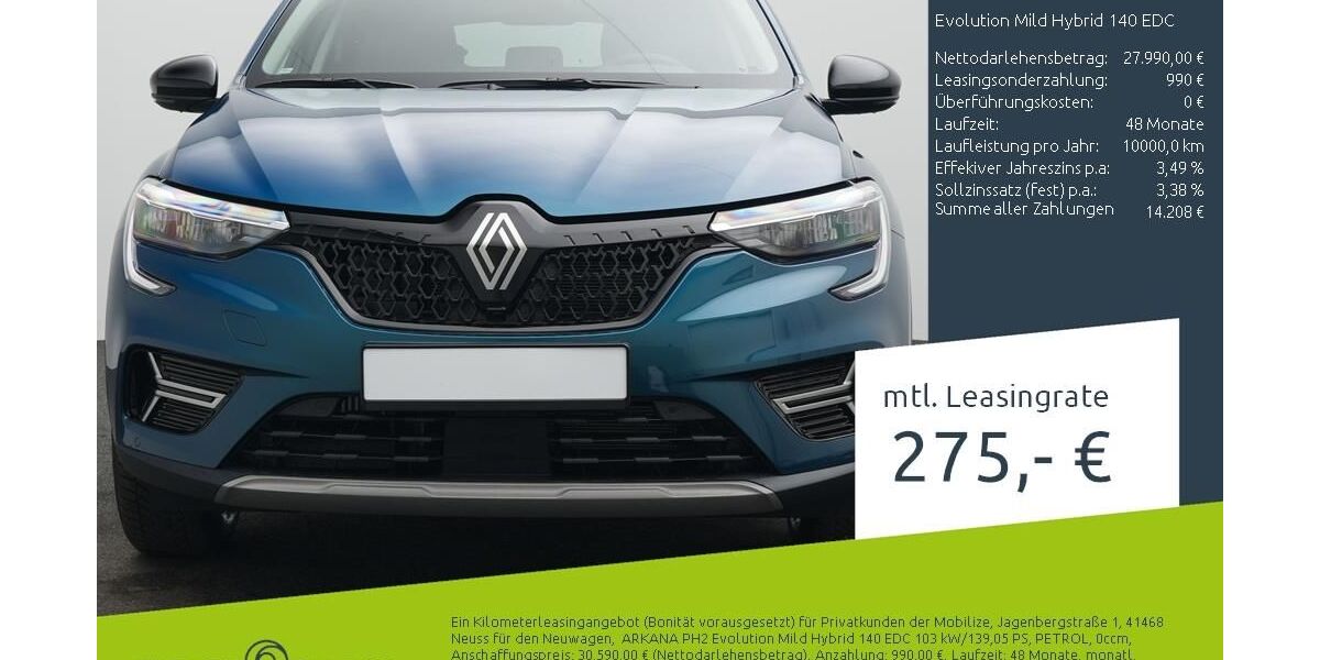 Renault Arkana 2.446 km 26.230 &euro; Münster - Amelsbüren 48163