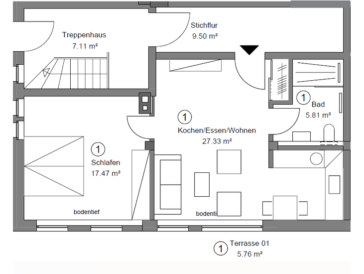 Attraktive vermietete 1,5 Zimmer, Eigentumswohnung mit Garten in Top-Zustand in HammHerringen - Erdgeschoßwohnung Hamm Herringen | Angebot:19742777