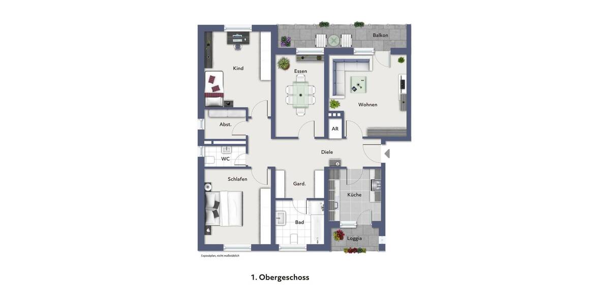 Etagenwohnung Münster Geist - 4 Zimmer, 102 m&sup2;, 435.000&euro; | Angebot:26778495