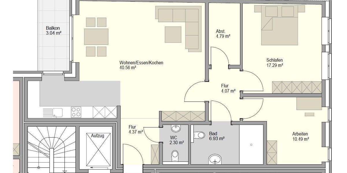 Etagenwohnung Wadersloh - 3 Zimmer, 92 m&sup2;, 920&euro; | Angebot:25775416