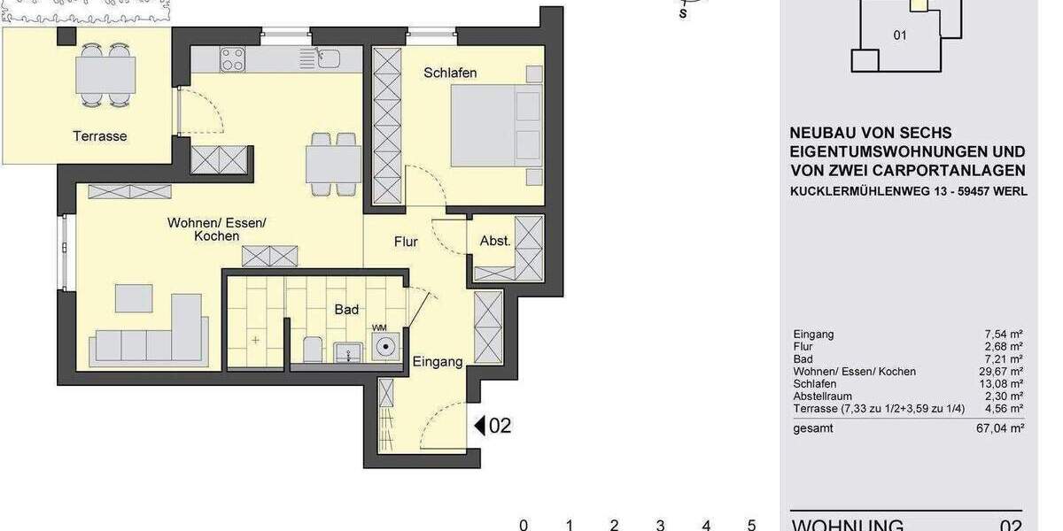 Etagenwohnung Werl - 2 Zimmer, 67 m&sup2;, 268.000&euro; | Angebot:25814157