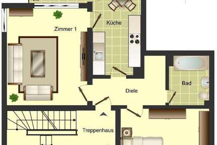 Wohnung Kamen Methler - 2 Zimmer, 60 m&sup2;, 337&euro; | Angebot:22285717