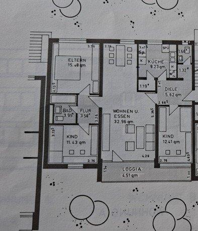 Etagenwohnung Münster Berg Fidel - 4 Zimmer, 104 m&sup2;, 225.000&euro; | Angebot:26920013