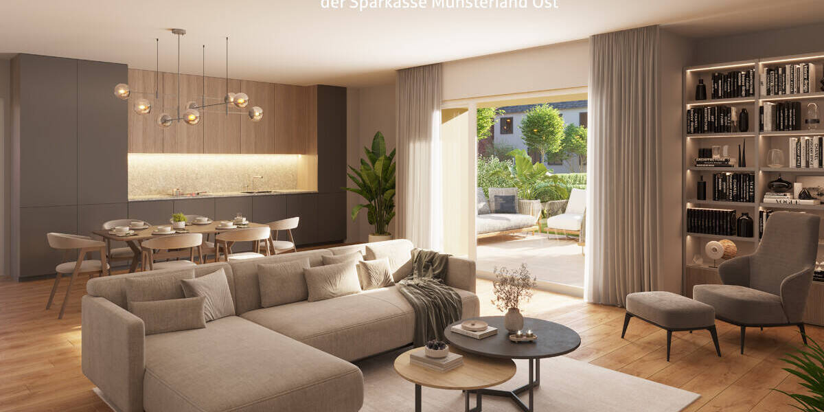 Etagenwohnung Münster Mauritz - 3 Zimmer, 93 m&sup2;, 729.000&euro; | Angebot:26557932