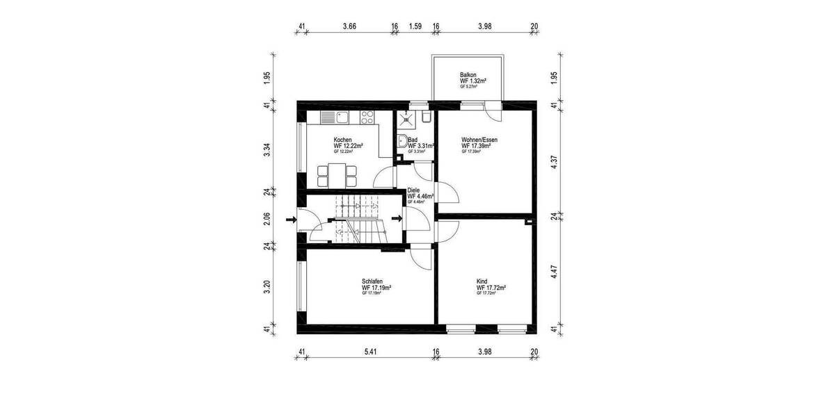 Etagenwohnung Hamm Hamm-Mitte - 3 Zimmer, 74 m&sup2;, 175.900&euro; | Angebot:25676127