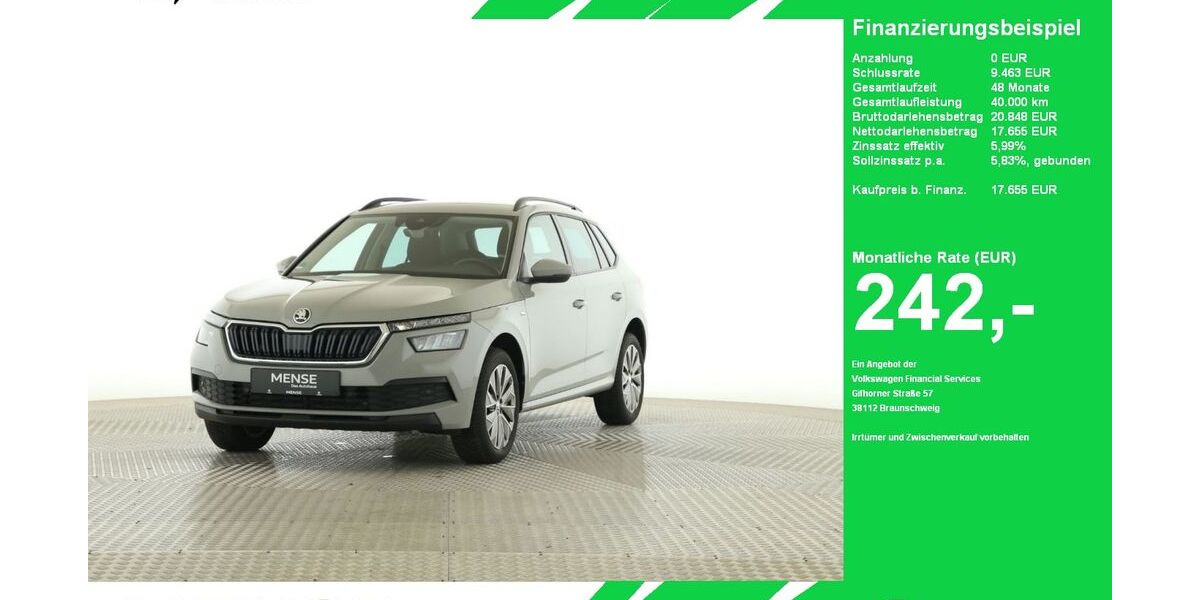 Skoda Kamiq 63.602 km 17.655 &euro; Oelde (Stromberg) 59302