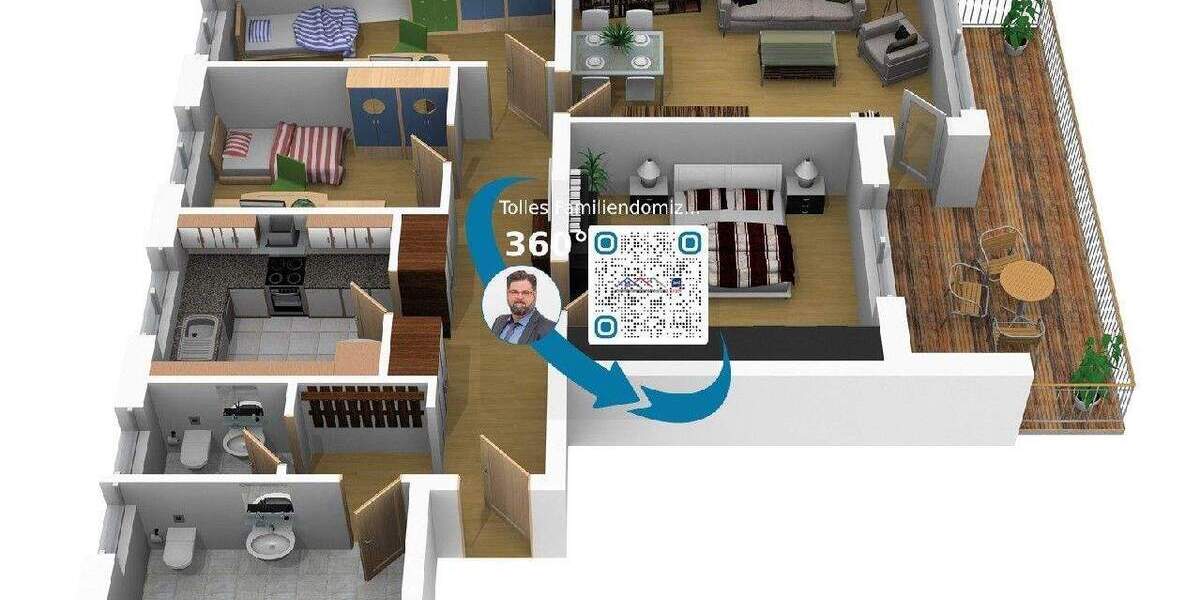 Etagenwohnung Münster Handorf - 4 Zimmer, 96 m&sup2;, 276.000&euro; | Angebot:25680457