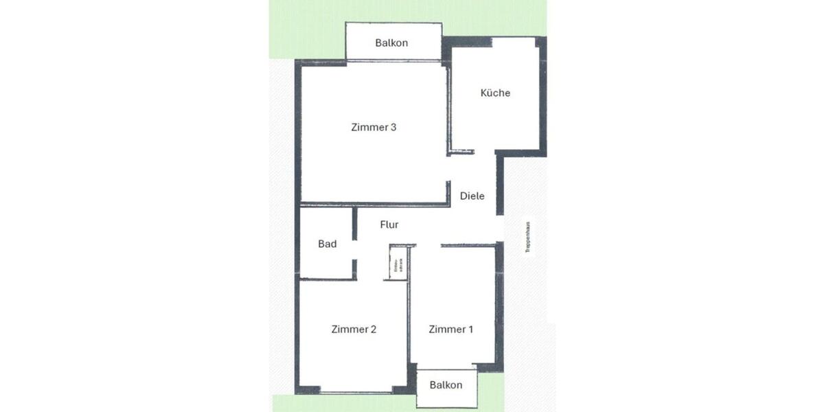 Etagenwohnung Münster Münster-Ost - 1 Zimmer, 12 m&sup2;, 485&euro; | Angebot:25874654