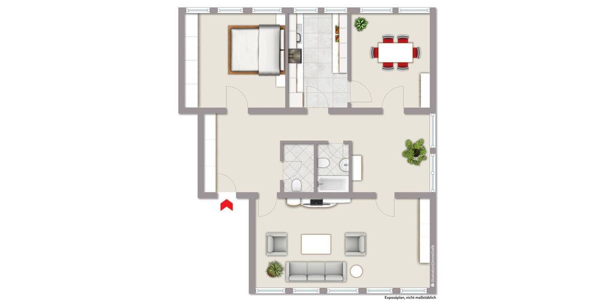 Etagenwohnung Münster Centrum - 3 Zimmer, 92 m&sup2;, 530.000&euro; | Angebot:26779789