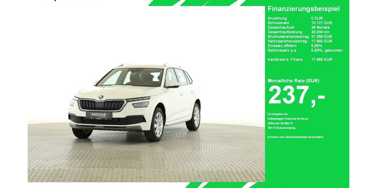 Skoda Kamiq 57.641 km 17.955 &euro; Oelde (Stromberg) 59302