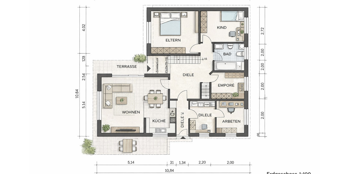 Einfamilienhaus Münster Mauritz - 5 Zimmer, 153 m&sup2;, 695.000&euro; | Angebot:25801744