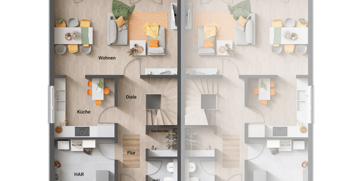 Doppelhaushälfte Münster Hiltrup - 4 Zimmer, 123 m&sup2;, 531.527&euro; | Angebot:26902392