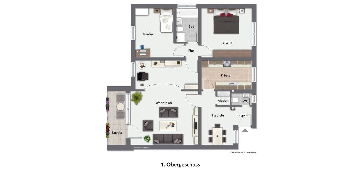 Etagenwohnung Münster Wienburg - 4 Zimmer, 98 m&sup2;, 329.000&euro; | Angebot:25736040