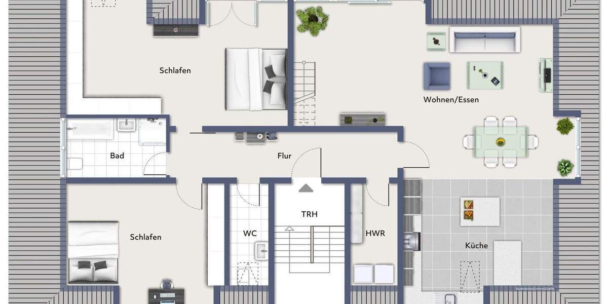 Etagenwohnung Münster Centrum - 3 Zimmer, 126 m&sup2;, 785.000&euro; | Angebot:25688497