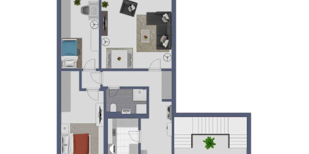 Etagenwohnung Münster Handorf - 3 Zimmer, 79 m&sup2;, 175.000&euro; | Angebot:25685822