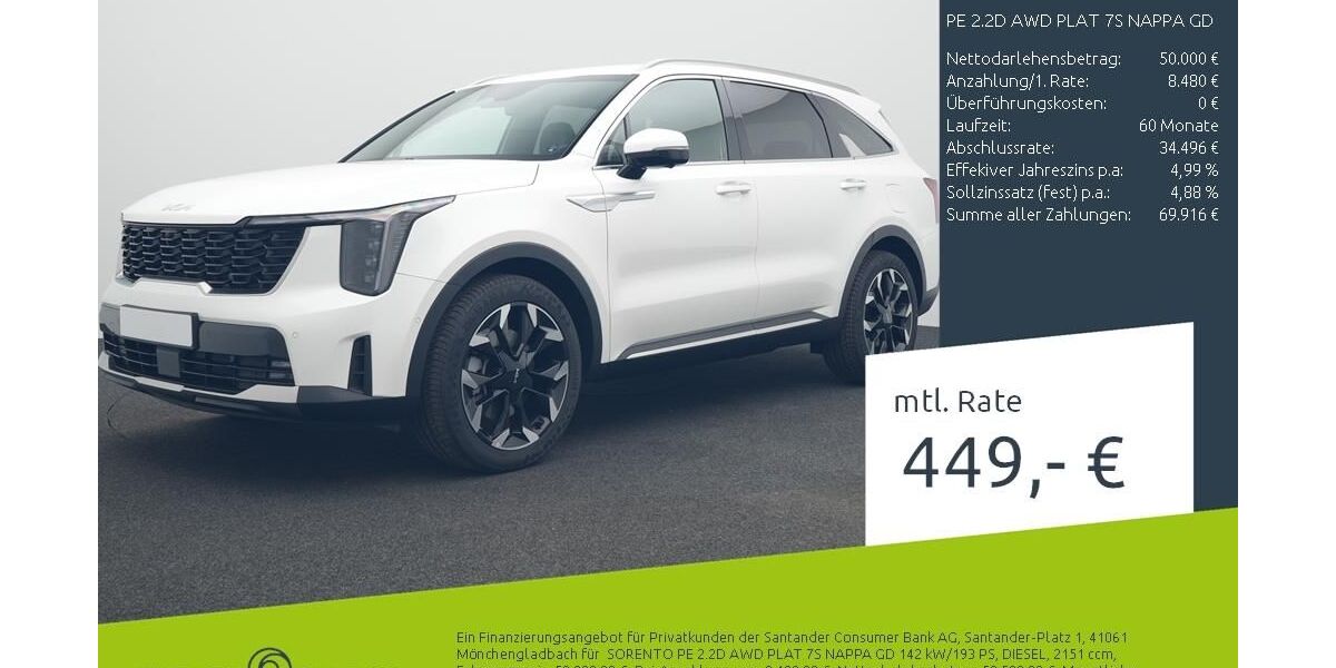 Kia Sorento 4.900 km 57.980 &euro; Münster - Amelsbüren 48163