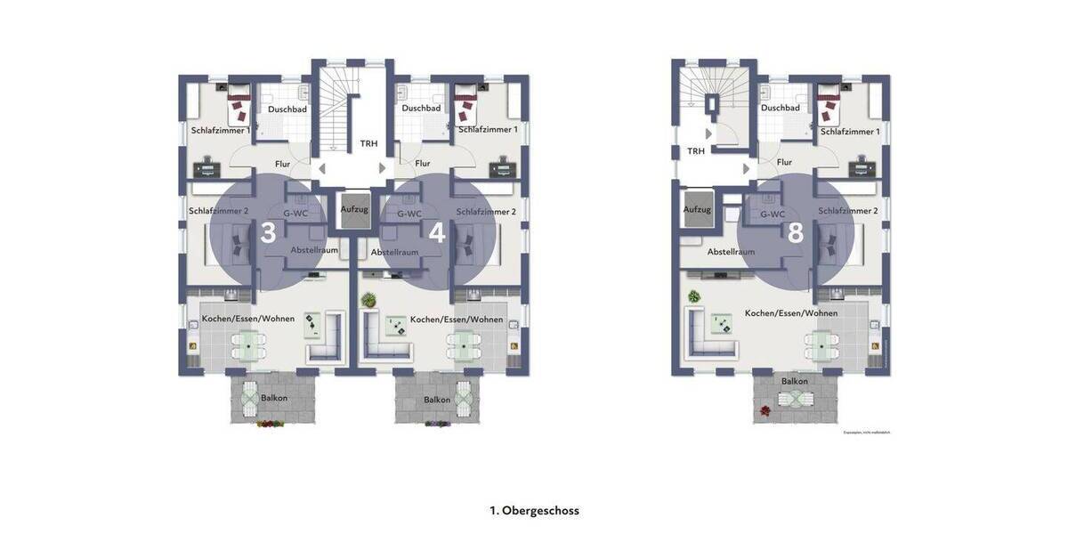 Etagenwohnung Münster Mecklenbeck - 3 Zimmer, 82 m&sup2;, 483.000&euro; | Angebot:26244661