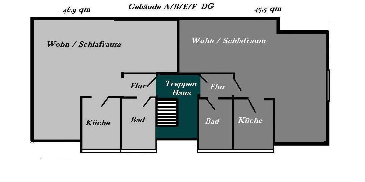 Etagenwohnung Bergkamen Oberaden - 1 Zimmer, 47 m&sup2;, 360&euro; | Angebot:25819797