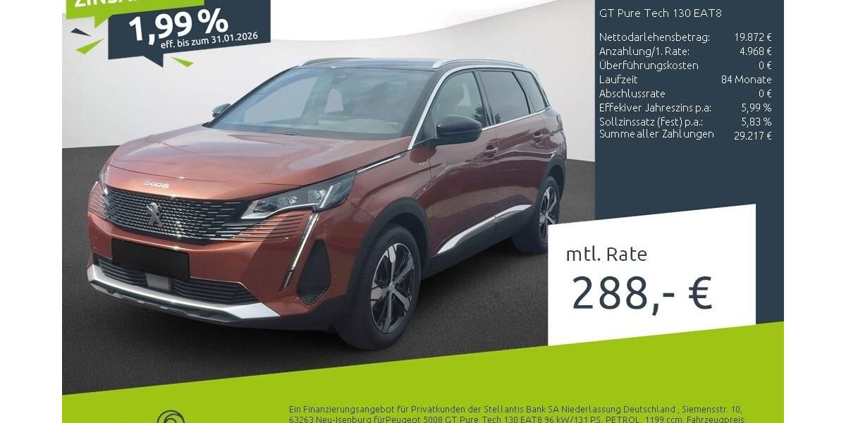 Peugeot 5008 22.516 km 24.899 &euro; Münster - Amelsbüren 48163