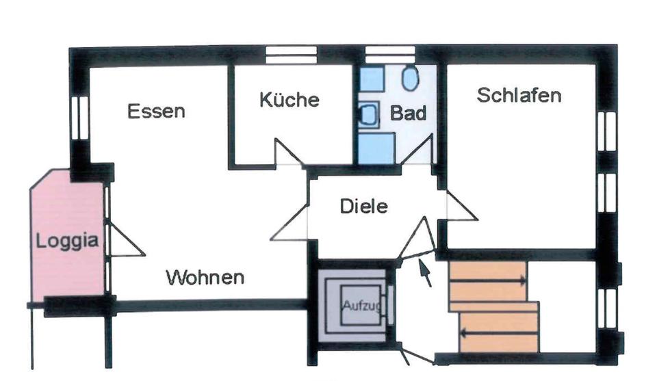 Etagenwohnung Münster Mitte-Süd - 2 Zimmer, 61 m&sup2;, 361.000&euro; | Angebot:26308482