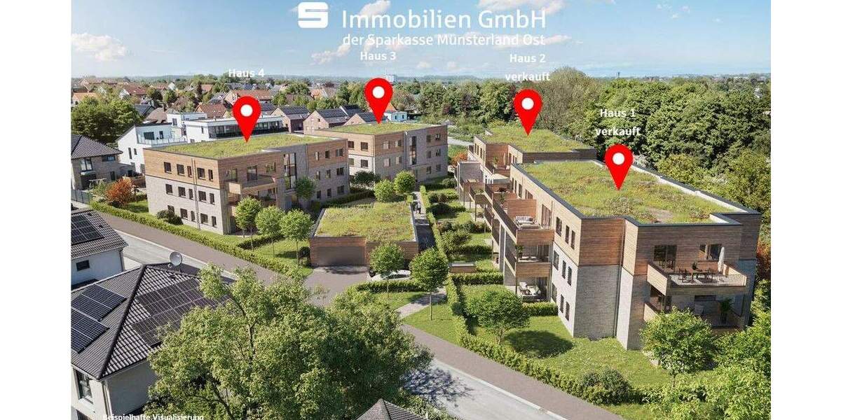 Etagenwohnung Beckum - 3 Zimmer, 90 m&sup2;, 436.700&euro; | Angebot:25748663