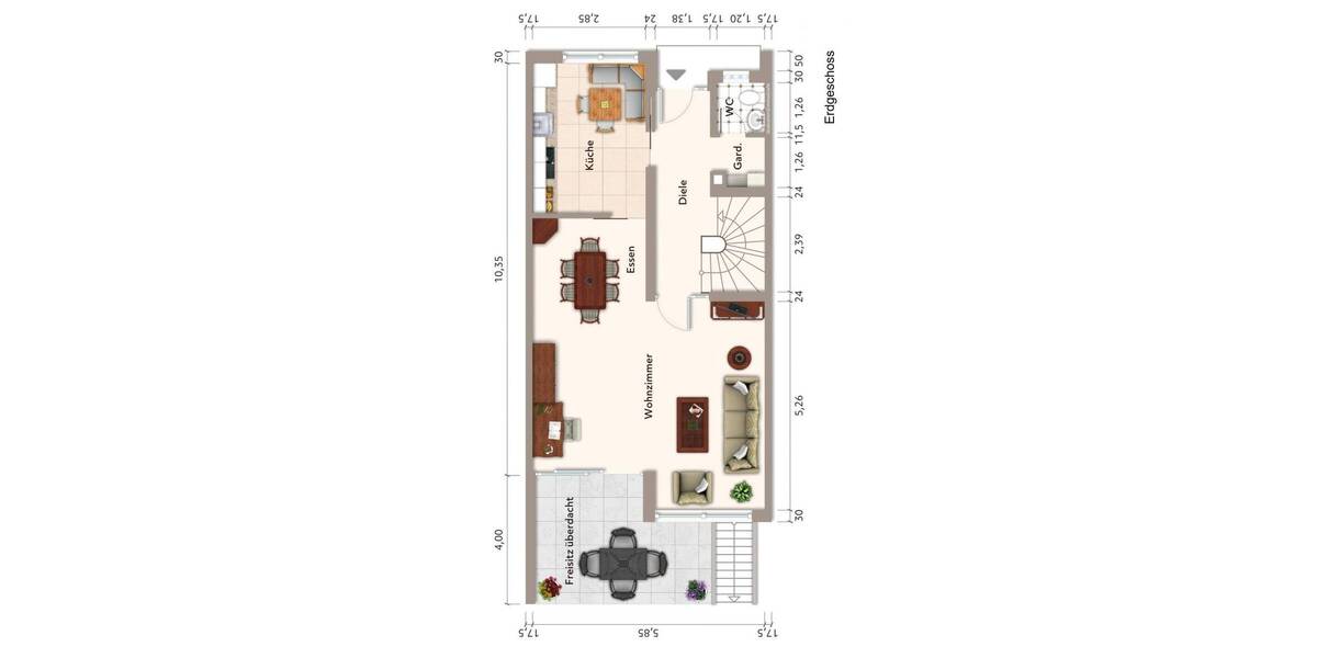 Reihenendhaus Ahlen Innenstadt - 4 Zimmer, 130 m&sup2;, 286.500&euro; | Angebot:25693132