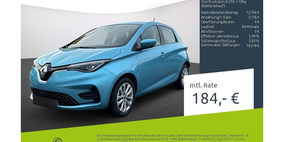 Renault ZOE 19.953 km 16.099 &euro; Münster - Amelsbüren 48163