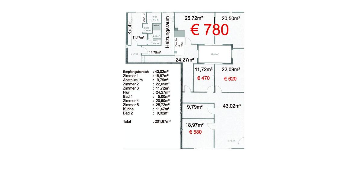 Etagenwohnung Münster Münster-Südost - 8 Zimmer, 200 m&sup2;, 1.860&euro; | Angebot:25294105