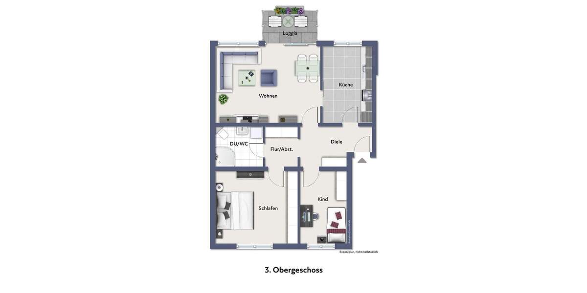 Etagenwohnung Münster / Hiltrup Hiltrup - 3 Zimmer, 82 m&sup2;, 190.000&euro; | Angebot:25736054