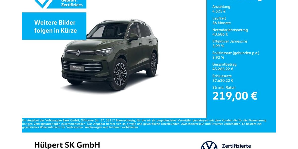 VW Tiguan 5.334 km 45.211 &euro; Bergkamen 59192