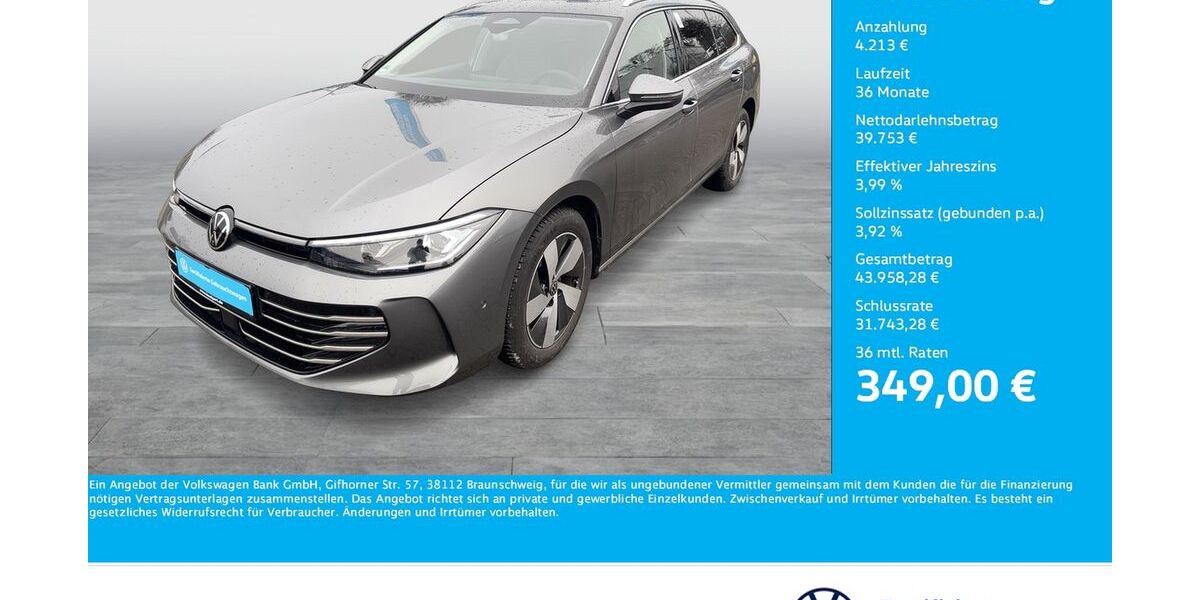 VW Passat Variant 6.528 km 43.966 &euro; Bergkamen 59192