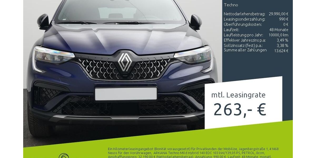 Renault Arkana 1.991 km 26.160 &euro; Münster - Amelsbüren 48163