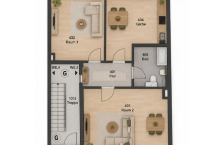 Wohnung Münster Mitte-Süd - 2 Zimmer, 60 m&sup2;, 325.000&euro; | Angebot:24732582