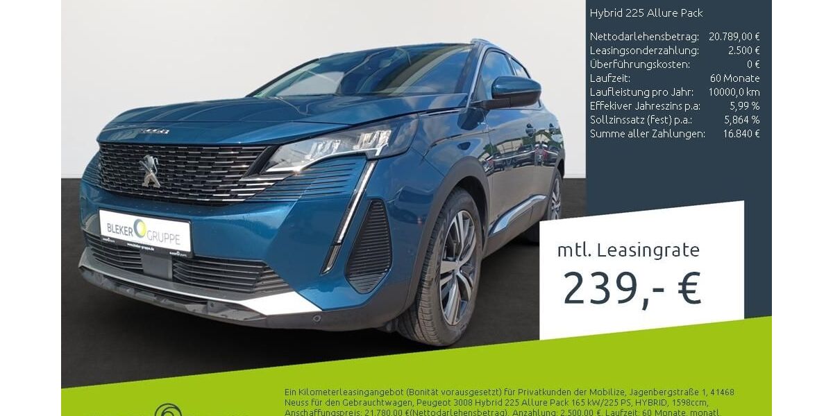 Peugeot 3008 52.433 km 20.779 &euro; Münster - Amelsbüren 48163