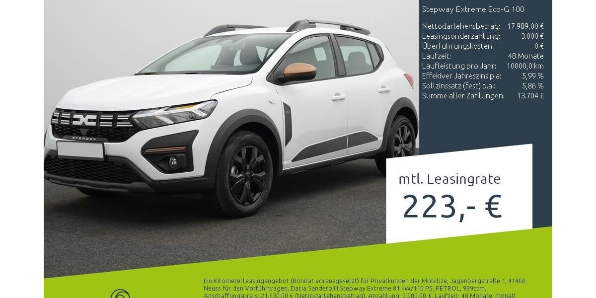 Dacia Sandero 1.500 km 17.489 &euro; Münster - Amelsbüren 48163