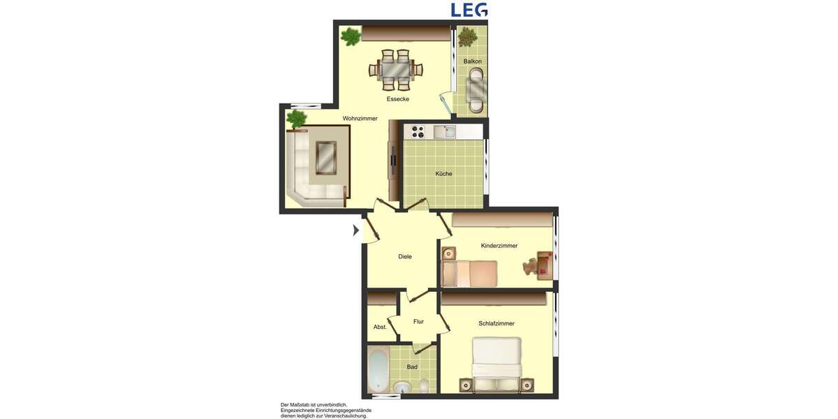 Etagenwohnung Bergkamen - 3 Zimmer, 74 m&sup2;, 499&euro; | Angebot:26907428