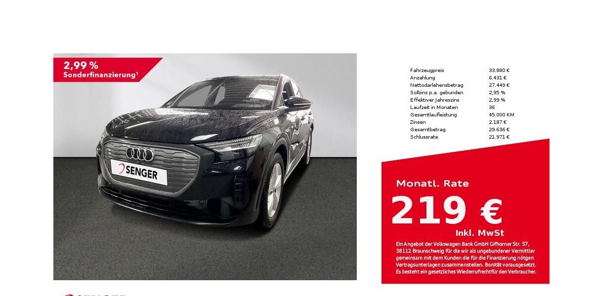 Audi Q4 e-tron 26.346 km 33.880 &euro; Münster 48153
