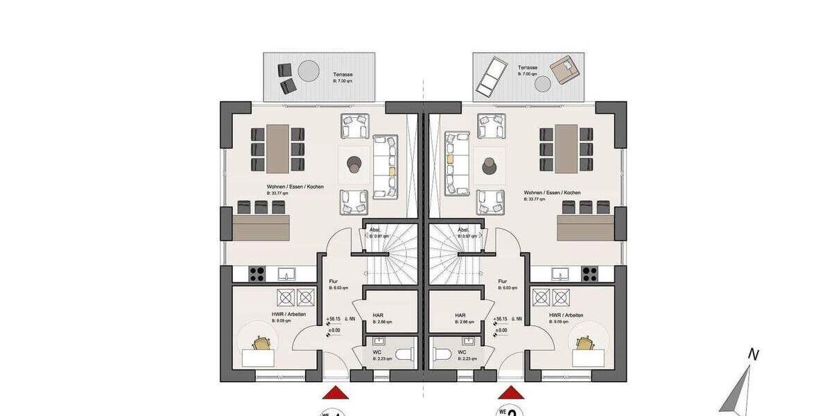 Doppelhaushälfte Münster Angelmodde - 5 Zimmer, 121 m&sup2;, 642.500&euro; | Angebot:25686805
