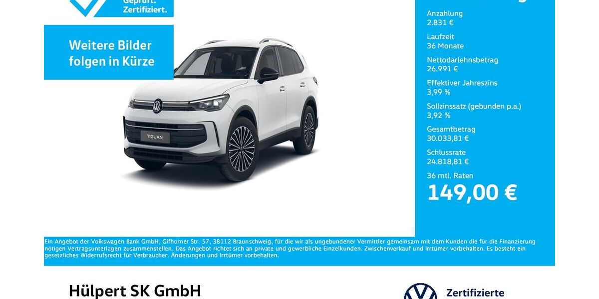 VW Tiguan 25.108 km 29.822 &euro; Bergkamen 59192