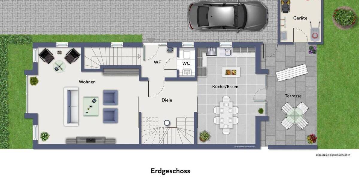 Doppelhaushälfte Münster Gremmendorf - 6 Zimmer, 152 m&sup2;, 845.000&euro; | Angebot:26881649
