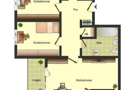Wohnung Bergkamen - 3.5 Zimmer, 78 m&sup2;, 539&euro; | Angebot:27122605