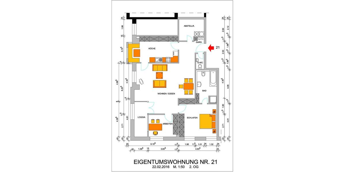 Etagenwohnung Münster Erphoviertel - 3 Zimmer, 109 m&sup2;, 759.000&euro; | Angebot:26115473