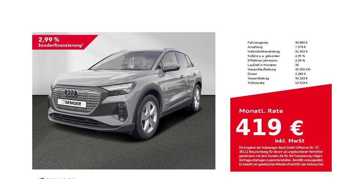 Audi Q4 e-tron 27.822 km 39.880 &euro; Münster 48153