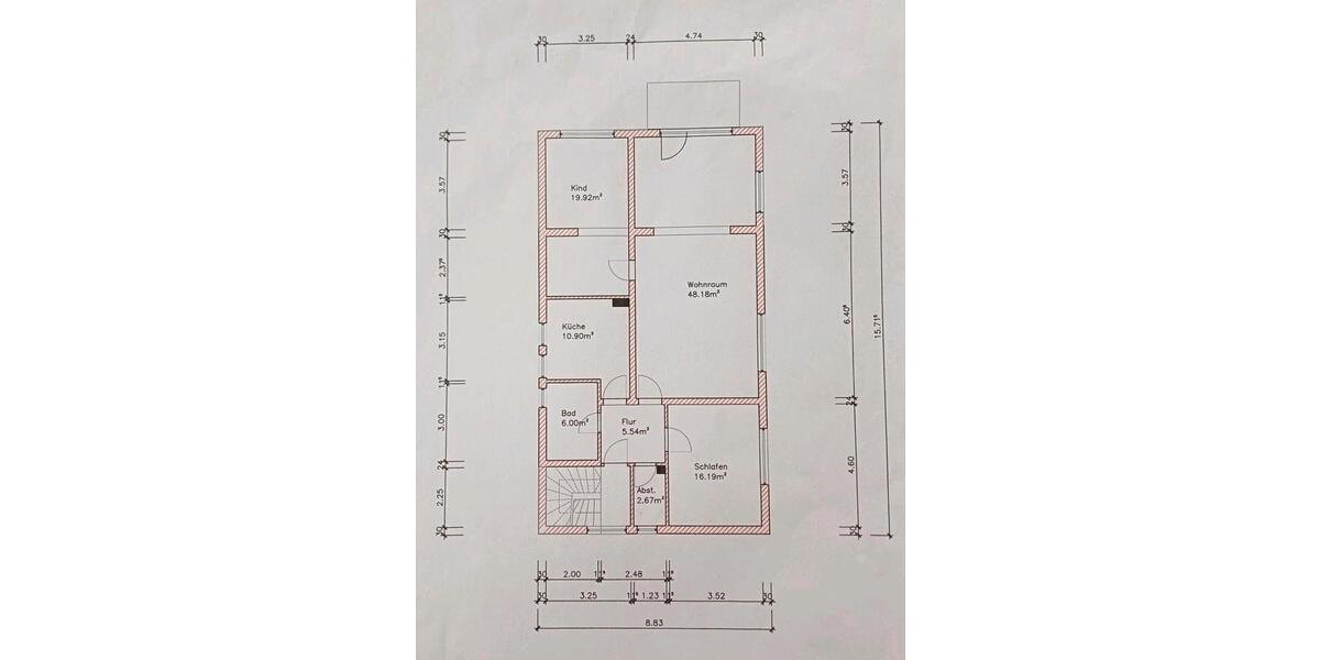 Etagenwohnung Hamm Berge - 3 Zimmer, 110 m&sup2;, 800&euro; | Angebot:26040257