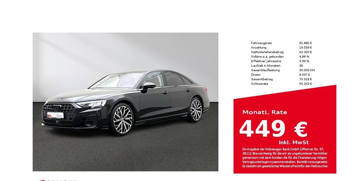 Audi S8 79.195 km 81.880 &euro; Münster 48153