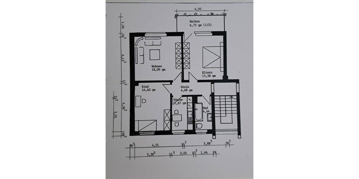 Etagenwohnung Ennigerloh - 3 Zimmer, 67 m&sup2;, 127.600&euro; | Angebot:26805715