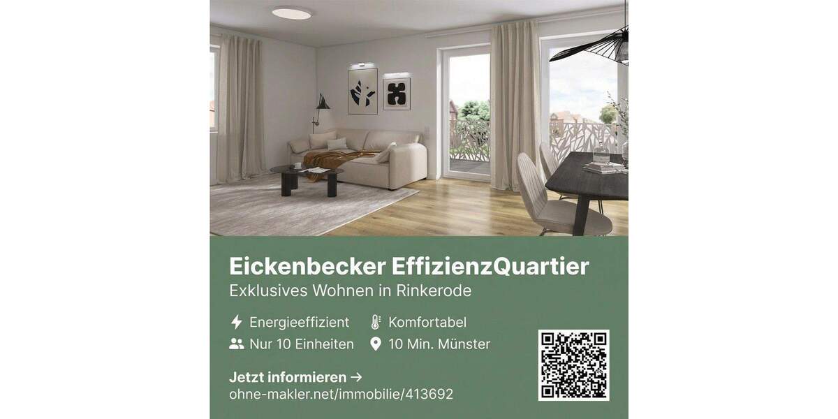 Etagenwohnung Drensteinfurt Rinkerode - 3 Zimmer, 105 m&sup2;, 1.470&euro; | Angebot:26181194